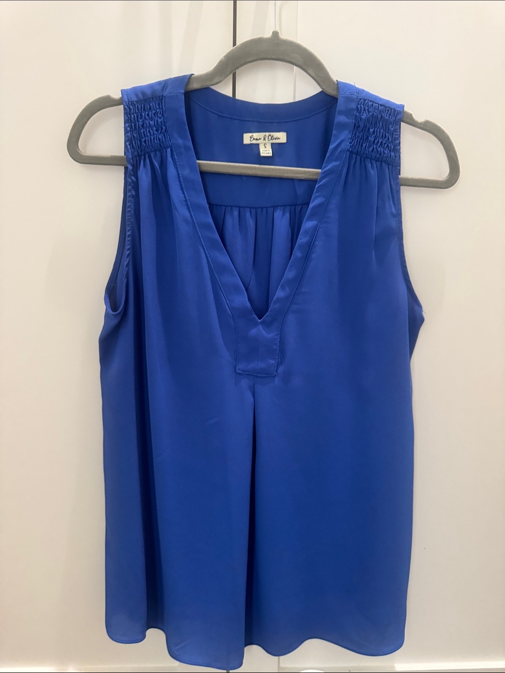 Evan & Oskar Royal Blue V-Neck Sleeveless Camisole
